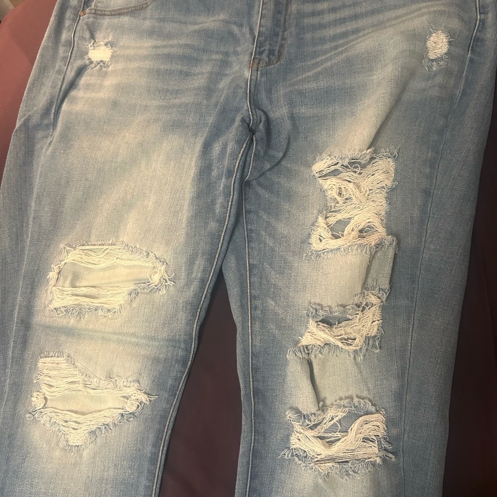 KanCan Light Blue Distressed Skinny Jeans